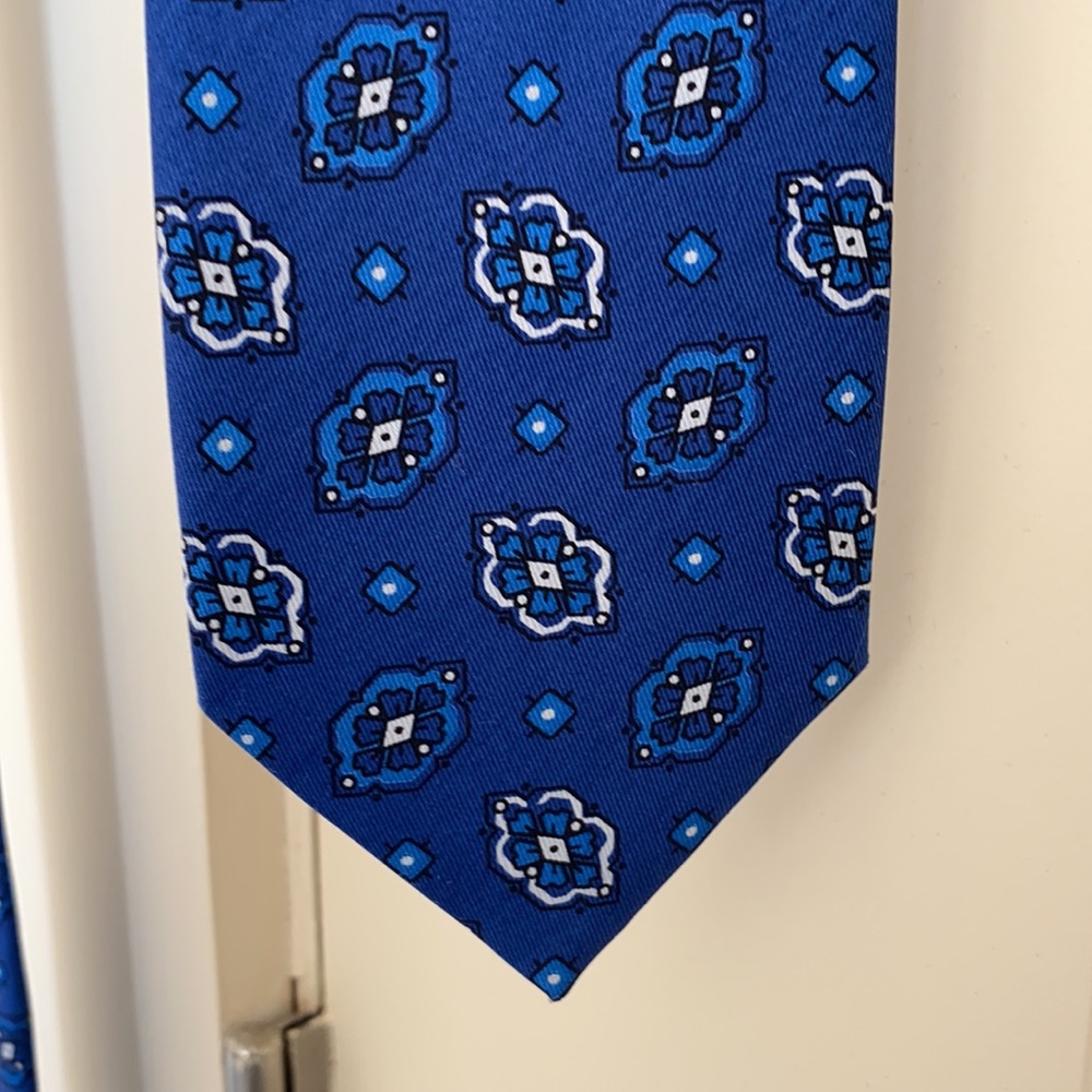 E. Marinella luxury tie dark blue floral